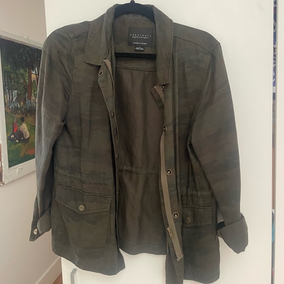 Sanctuary Rowen Drawstring Waist Military Jacket - Picture 4 of 6